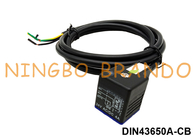 DIN43650A Waterproof IP67 Moulded Cable Solenoid Valve Coil Connector Dengan LED